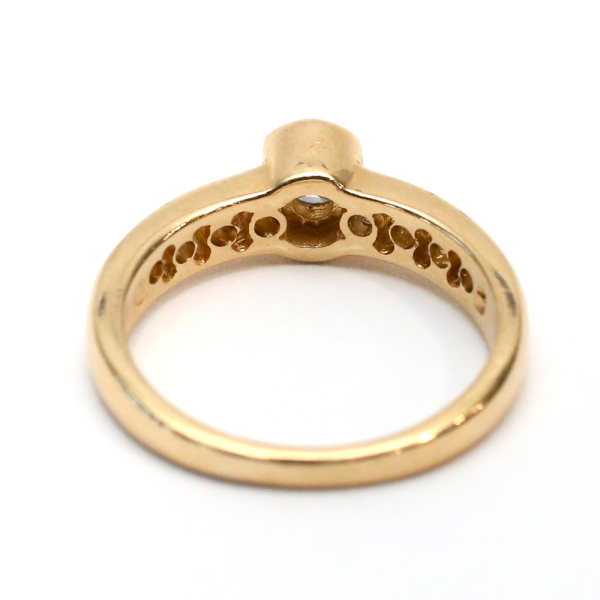 Inel Logodnă cu Diamante din Aur Galben 14k