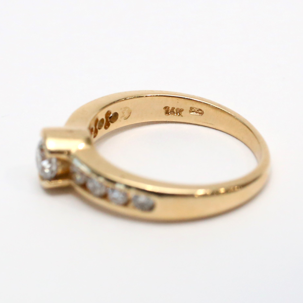 Inel Logodnă cu Diamante din Aur Galben 14k