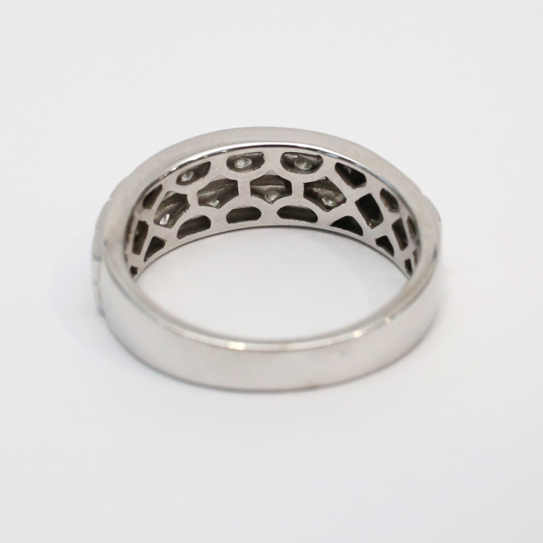 Inel cu Diamante din Aur Alb 10k