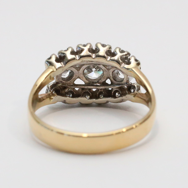 Inel de Cocktail cu Diamante din Aur Galben 14k