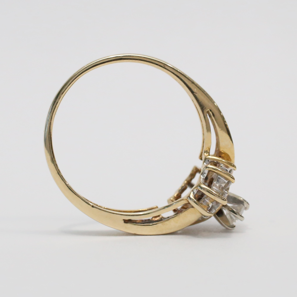 Inel cu Diamante din Aur Galben 14k