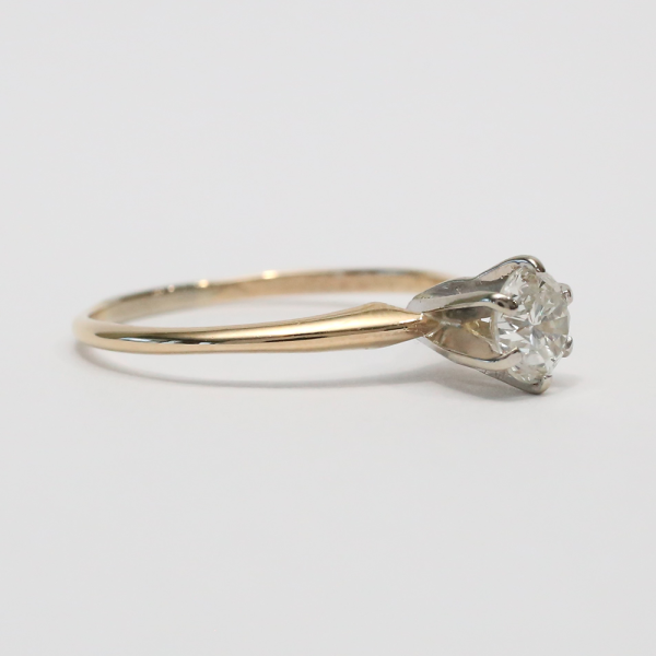 Inel Logodnă cu Diamante din Aur Galben 14k