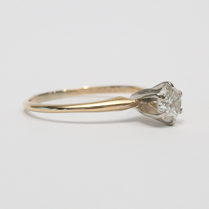 Inel Logodnă cu Diamante din Aur Galben 14k