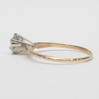 Inel Logodnă cu Diamante din Aur Galben 14k