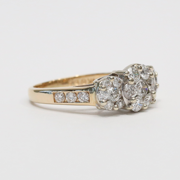 Inel cu Diamante din Aur Galben 14k