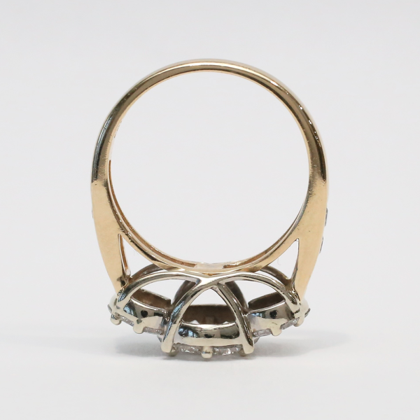 Inel cu Diamante din Aur Galben 14k