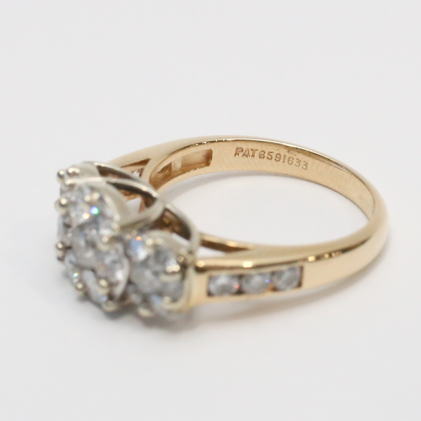 Inel cu Diamante din Aur Galben 14k