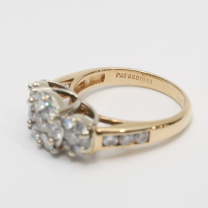 Inel cu Diamante din Aur Galben 14k