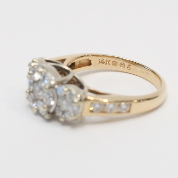 Inel cu Diamante din Aur Galben 14k