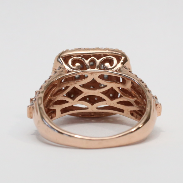 Inel cu Diamante din Aur Roz 10k