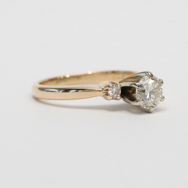 Inel Logodnă cu Diamante din Aur Galben 14k
