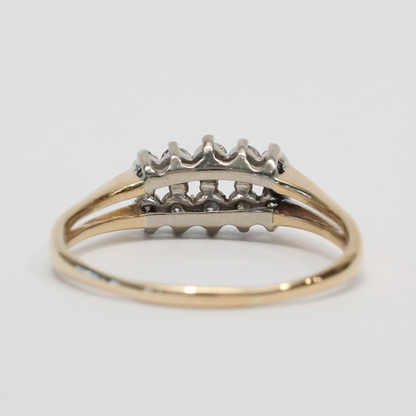 Inel cu Diamante din Aur Galben 14k