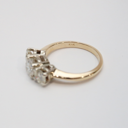 Inel cu Diamante Trecut, Prezent, Viitor din Aur Galben 14k