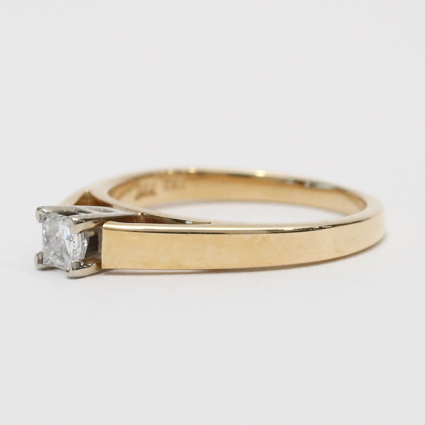 Inel Logodnă cu Diamante din Aur Galben 14k
