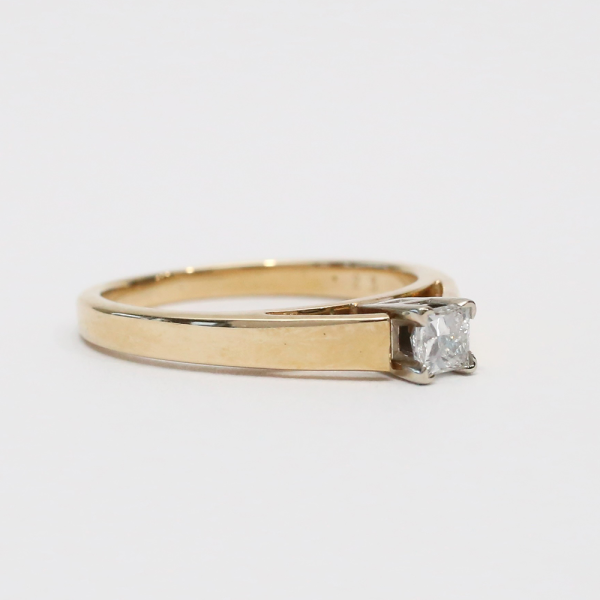 Inel Logodnă cu Diamante din Aur Galben 14k