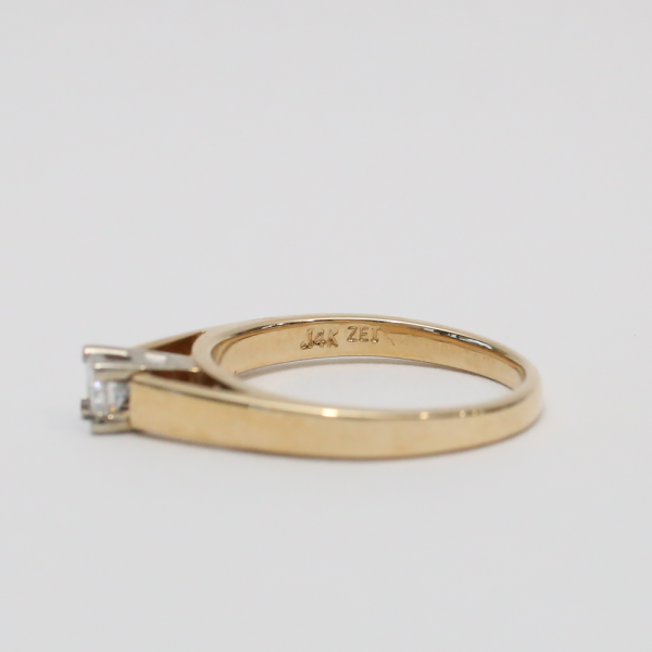 Inel Logodnă cu Diamante din Aur Galben 14k