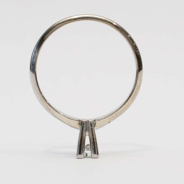 Inel Logodnă cu Diamante din Aur Alb 14k