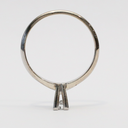 Inel Logodnă cu Diamante din Aur Alb 14k