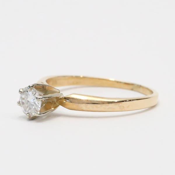 Inel Logodnă cu Diamante din Aur Galben 14k