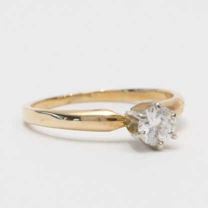 Inel Logodnă cu Diamante din Aur Galben 14k