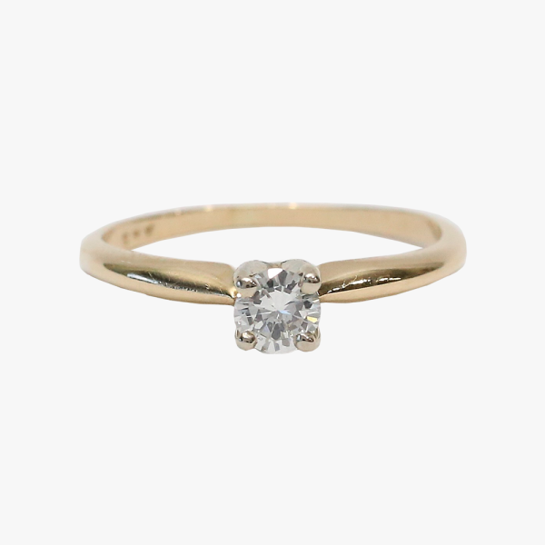 Inel Logodnă cu Diamante din Aur Galben 14k