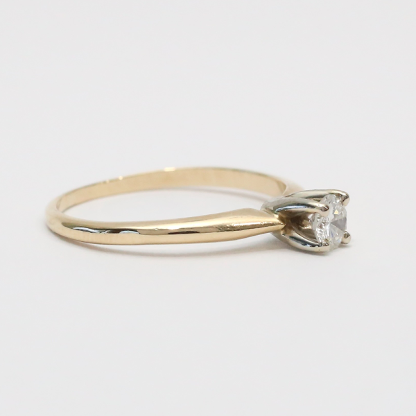 Inel Logodnă cu Diamante din Aur Galben 14k