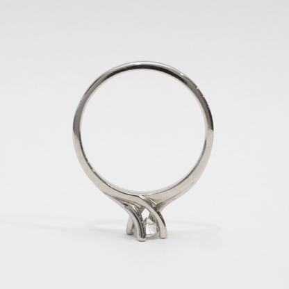 Inel Logodnă cu Diamante din Aur Alb 14k