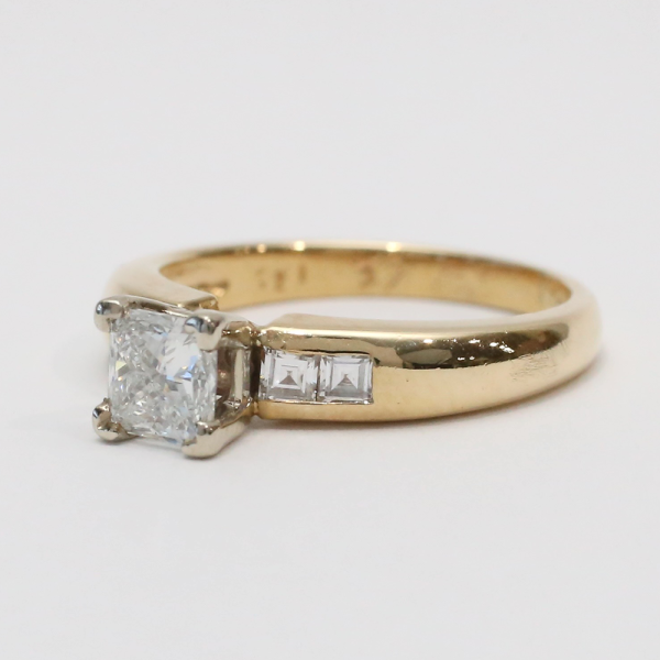 Inel Logodnă cu Diamante din Aur Galben 14k