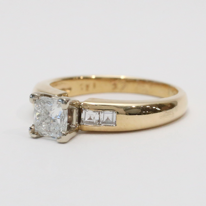 Inel Logodnă cu Diamante din Aur Galben 14k