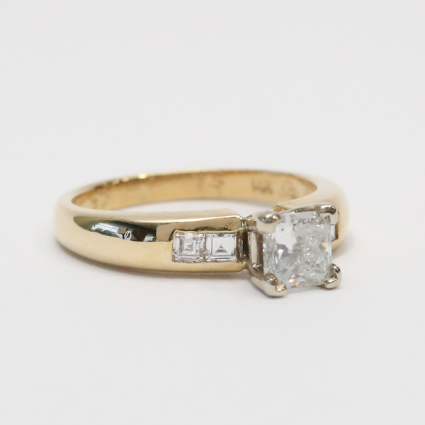 Inel Logodnă cu Diamante din Aur Galben 14k