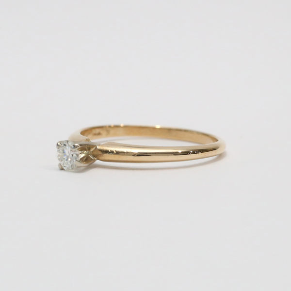 Inel Logodnă cu Diamante din Aur Galben 14k