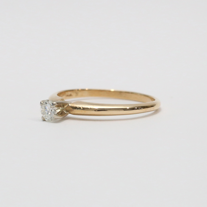 Inel Logodnă cu Diamante din Aur Galben 14k