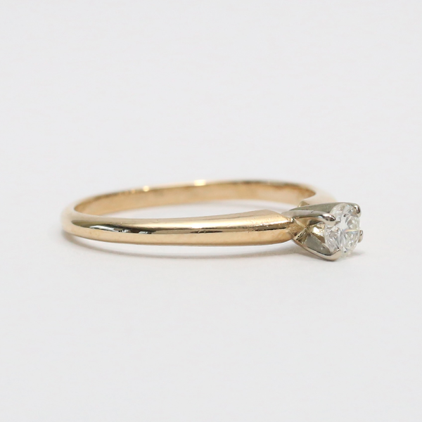 Inel Logodnă cu Diamante din Aur Galben 14k