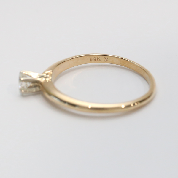 Inel Logodnă cu Diamante din Aur Galben 14k