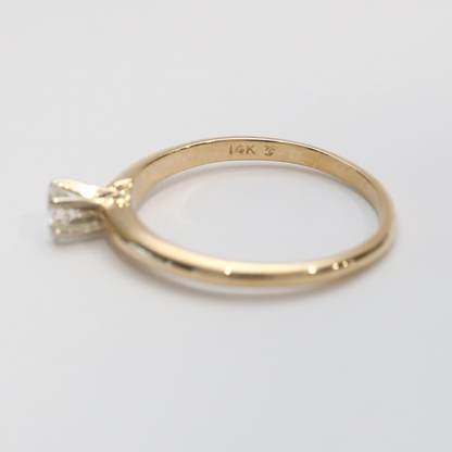 Inel Logodnă cu Diamante din Aur Galben 14k