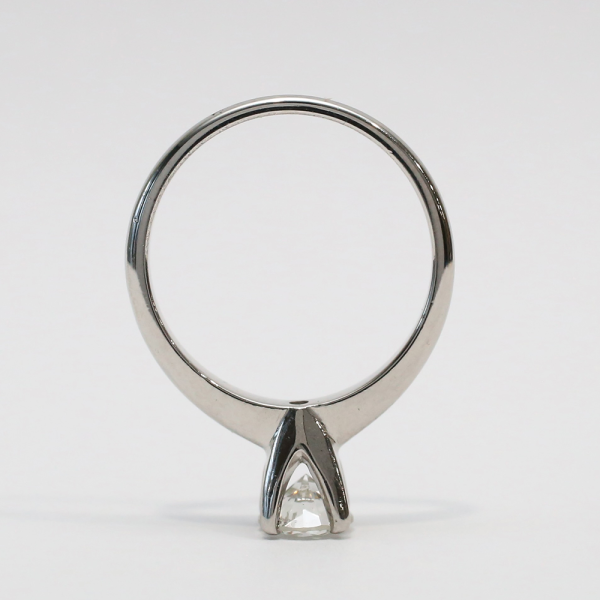 Inel Logodnă cu Diamante din Aur Alb 14k