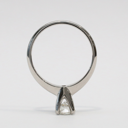 Inel Logodnă cu Diamante din Aur Alb 14k