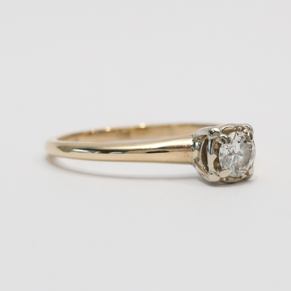 Inel Logodnă cu Diamante din Aur Galben 14k