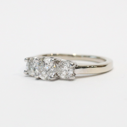 Inel cu Diamante din Aur Alb 14k & Platină