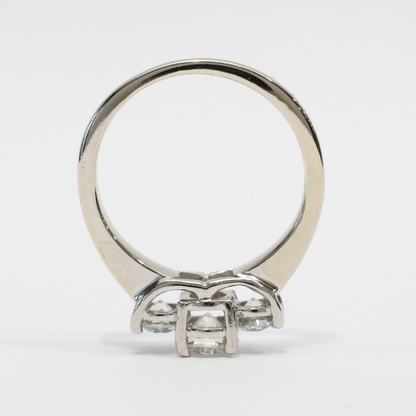 Inel cu Diamante din Aur Alb 14k & Platină