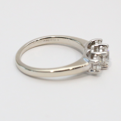 Inel cu Diamante din Aur Alb 14k & Platină