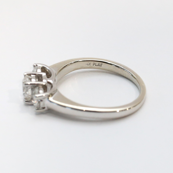 Inel cu Diamante din Aur Alb 14k & Platină