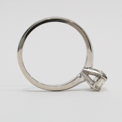 Inel Logodnă cu Diamante din Aur Alb 14k