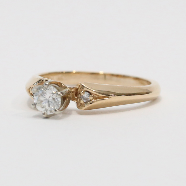 Inel Logodnă cu Diamante din Aur Galben 14k