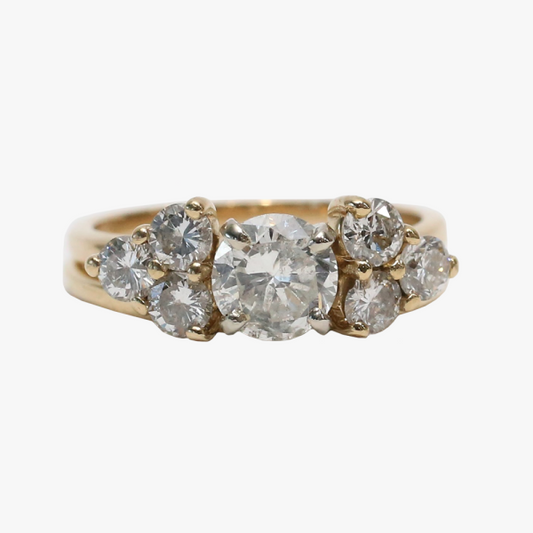 Set cu Diamante din Aur Galben 14k