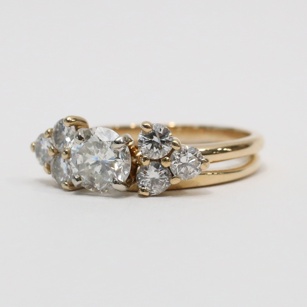 Set cu Diamante din Aur Galben 14k