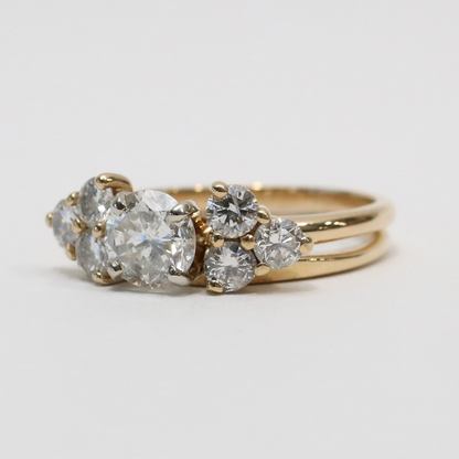 Set cu Diamante din Aur Galben 14k