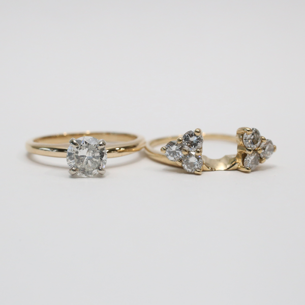Set cu Diamante din Aur Galben 14k