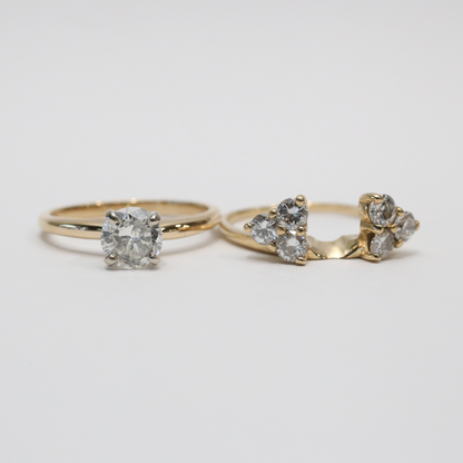 Set cu Diamante din Aur Galben 14k