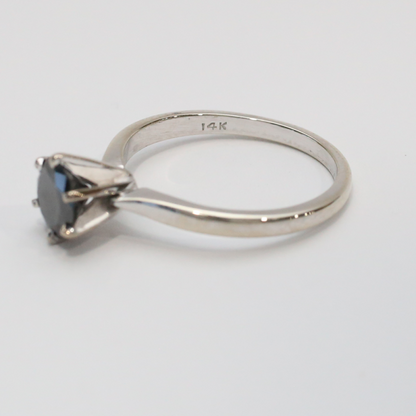 Inel cu Diamante Negru din Aur Galben 14k